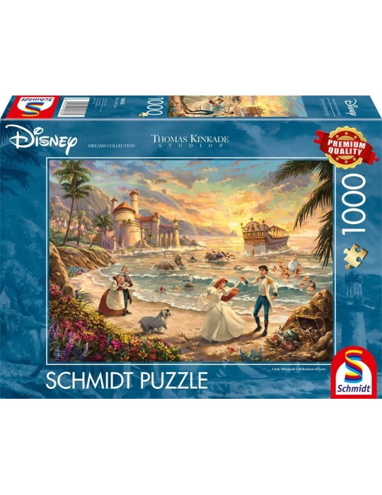 Schmidt 58036. Puzzle de 1000 Piezas de La Sirenita Celebración del amor. 69,3x49,3cm