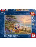 Schmidt 59951. Puzzle de 1000 Piezas de Donald y Daisy en la playa. 69,3x49,3cm