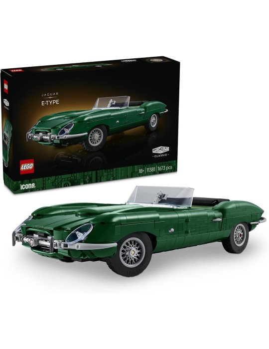 11381 Jaguar E-Type Lego Icons. Mas de 18 años. 1673 Piezas