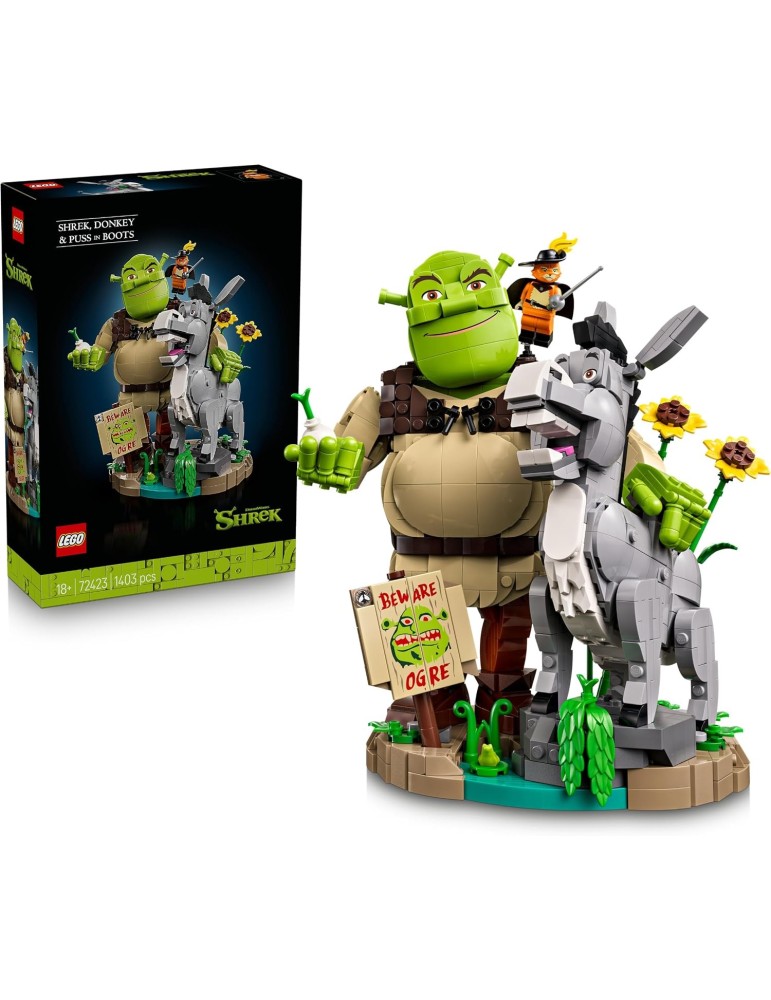 Lego 72423 Shrek, Asno y Gato con Botas. Mas de 18 años. 1403 Piezas