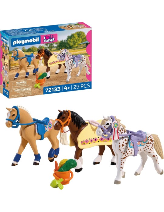 Playmobil I love Horses 72133. Tres caballos de colección. Más de 4 años