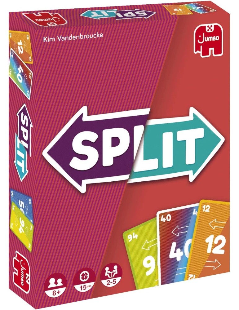 Jumbo JUM19873. Juego de cartas Split. 1-4 jug +8 años