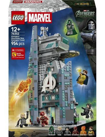 Lego Marvel 76352 Nueva Torre Vengadores de Avengers: Doomsday. Mas de 12 años. 954 Piezas