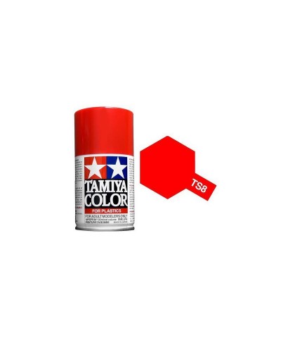 Tamiya 85008. Spray TS-8 Pintura Esmalte Rojo Italiano