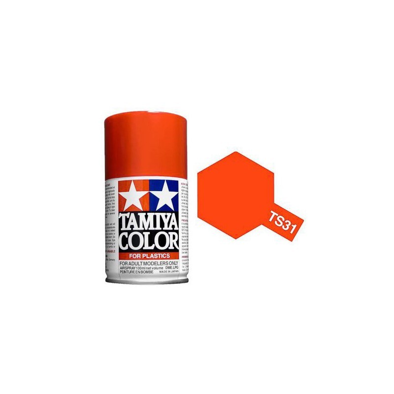 Tamiya 85031. Spray TS-31 Pintura Esmalte Naranja Brillante