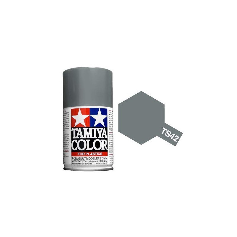 Tamiya 85042. Spray TS-42 Pintura Esmalte Gris Acero Claro