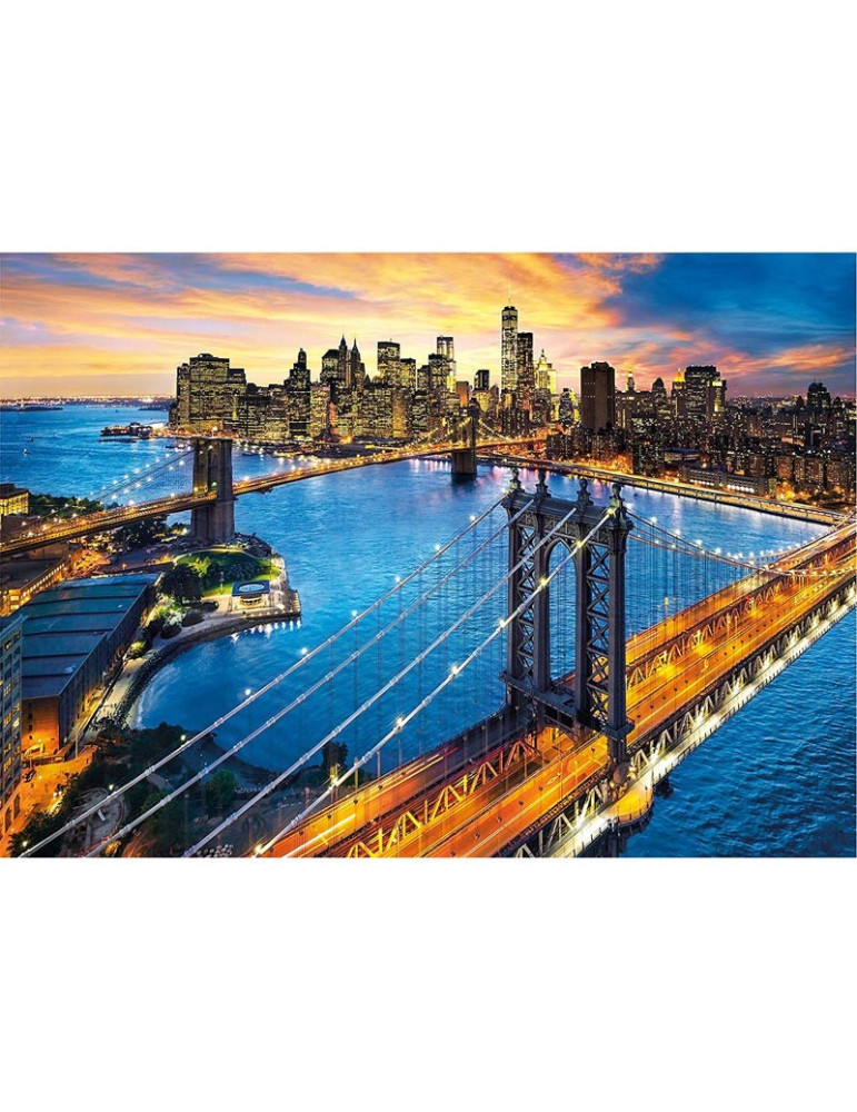 Clementoni 33546. Puzzle 3000 Piezas Nueva York de Noche