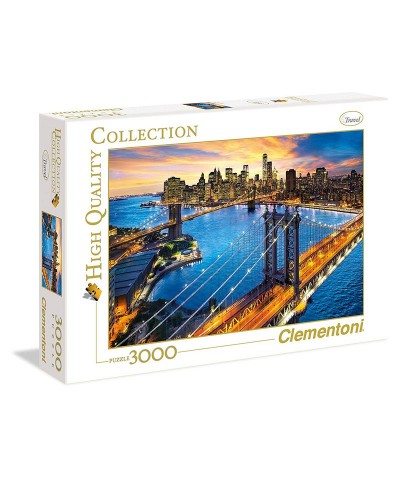 Clementoni 33546. Puzzle 3000 Piezas Nueva York de Noche