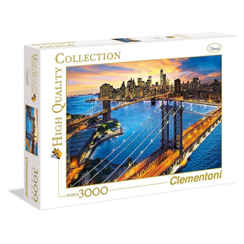 Clementoni 33546. Puzzle 3000 Piezas Nueva York de Noche