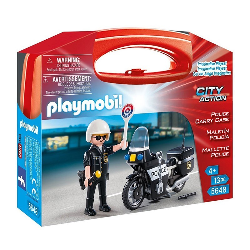 Playmobil 5648. Maletín Policía en Moto