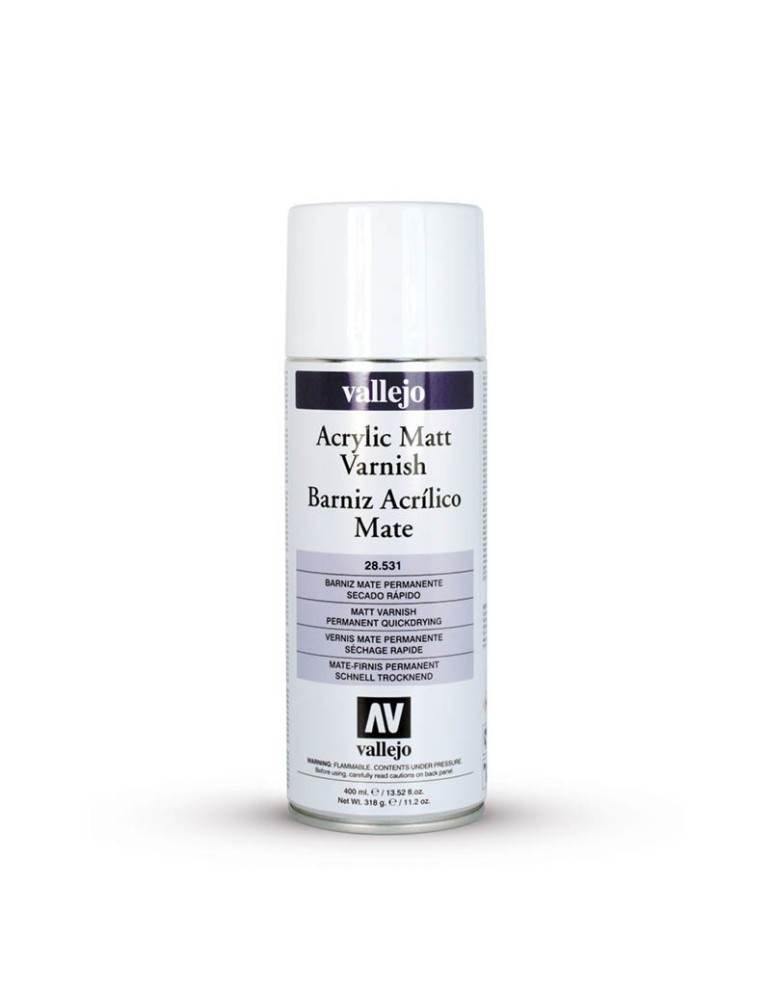28531 Vallejo. Bote Spray 400ml Barniz Acrílico Mate
