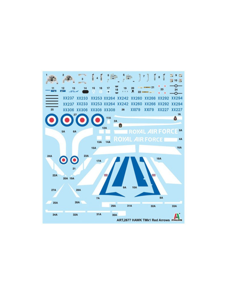 Italeri 2677. 1/48 Avión Hawk T1A Red Arrows