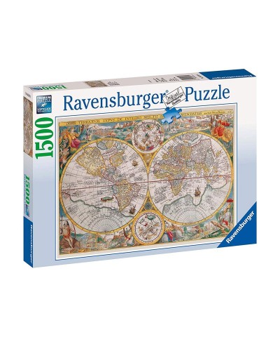Ravensburger 16381. Puzzle 1500 Piezas Mapamundi Histórico