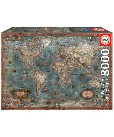 Educa 18017. Puzzle 8000 Piezas Mapamundi Histórico