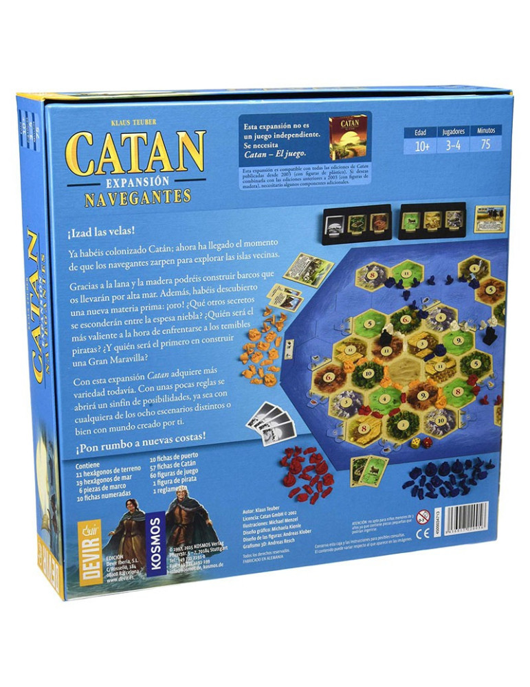 BGNAVEGAN. Juego de mesa Navegantes ampliacion de Catan, Devir