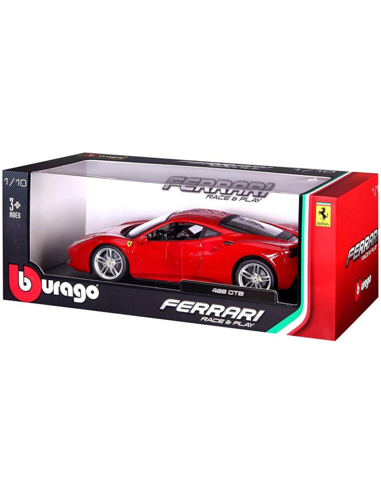 Bburago 16008. 1/18 Coche Ferrari 488 GTB Rojo