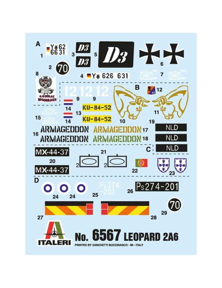 Italeri 6567. 1/35 Leopard 2A6
