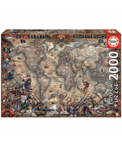 Educa 18008. Puzzle 2000 Piezas Mapa de Piratas