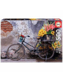Educa 17988. Puzzle 500 Piezas Bicicleta con Flores