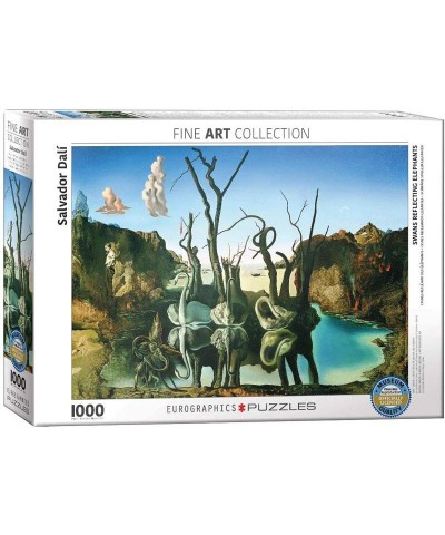 Puzzle 1000 piezas Cisnes reflejando Elefantes
