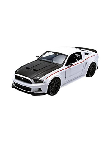 1/18 Ford Mustang Street Racer 2014 Blanco y Negro