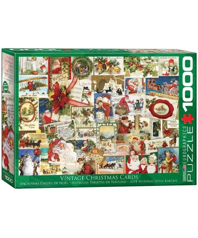 Puzzle 1000 Piezas Antiguas Tarjetas de Navidad