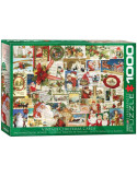 Puzzle 1000 Piezas Antiguas Tarjetas de Navidad