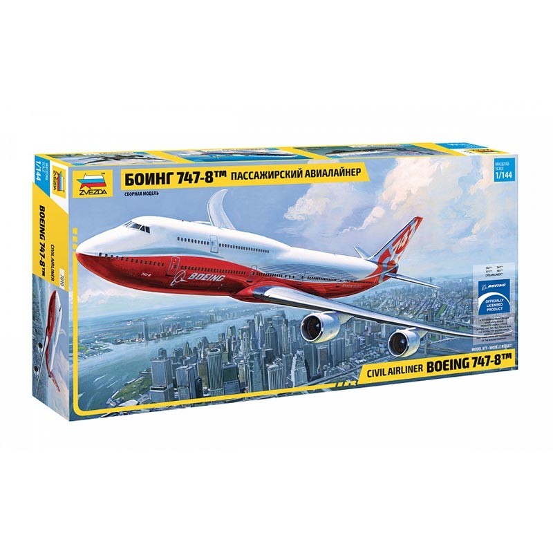 Zvezda 7010. 1/144 Avión Boeing 747-8