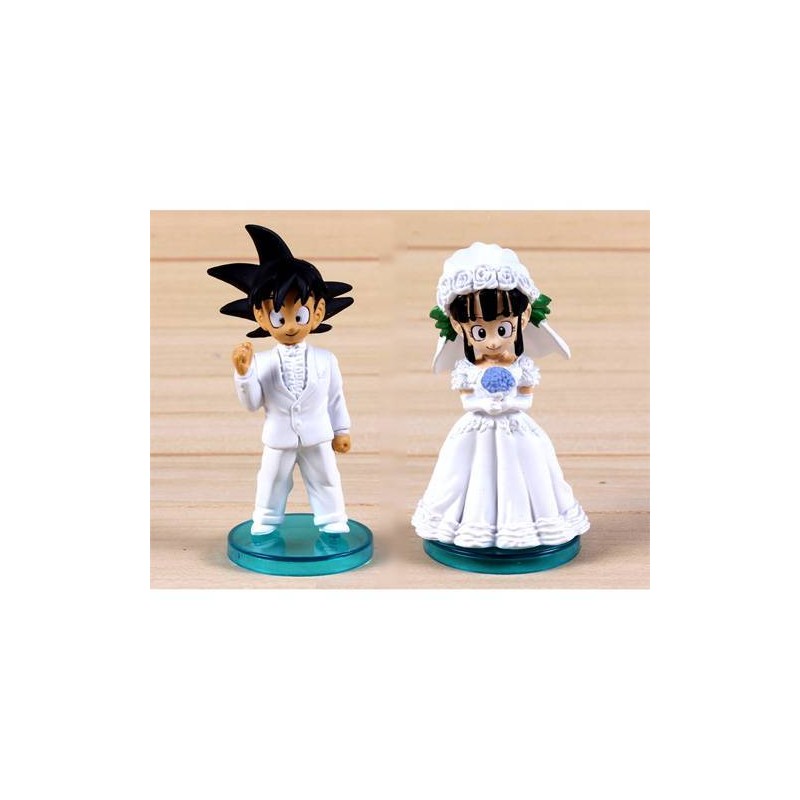 Novios Dragon Ball Z Boda Goku y Chichi 8cm. Tarta de boda